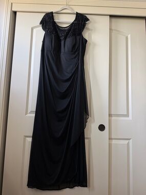 Xscape Black Beaded Dress